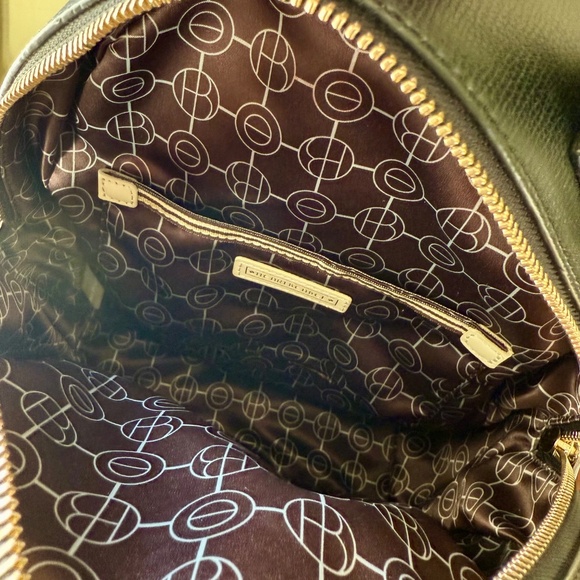 Henri Bendel Black Saffiano Leather Backpack - Picture 7 of 8